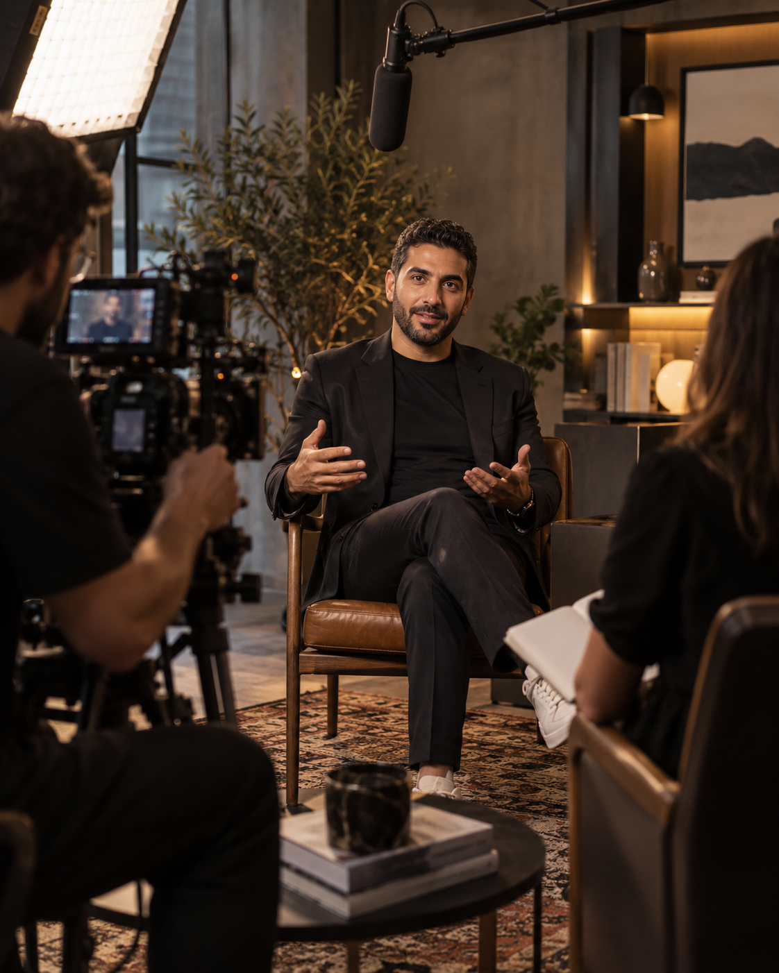 Founder interview filmed for a brand story