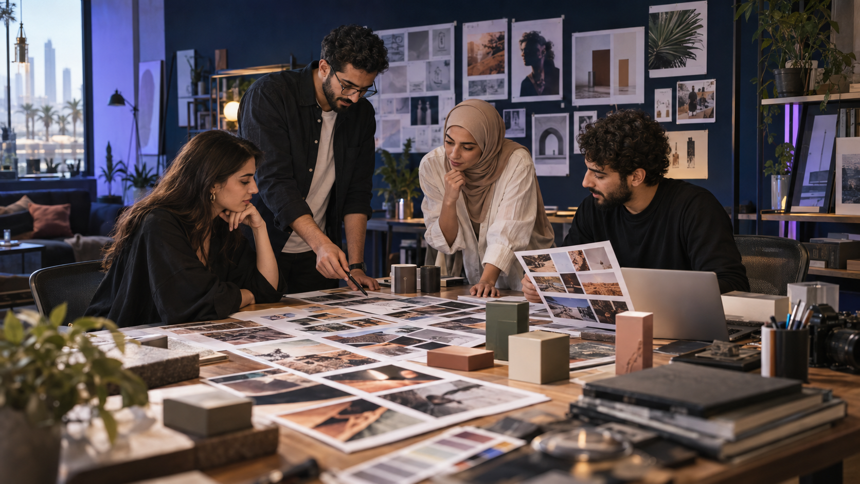 Team shaping a brand and launch strategy